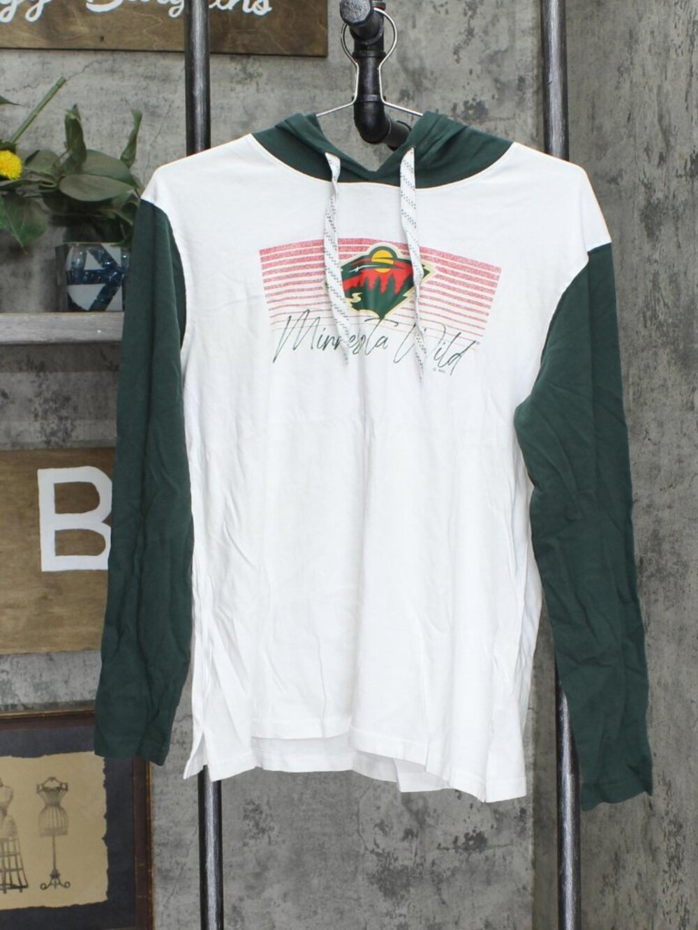 Nhl Minnesota Wild Women S Long Sleeve Hooded T Shirt 196365681630 S Sz S